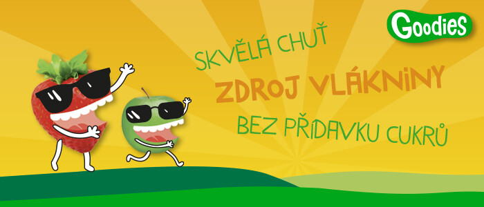 Goodies ovesná tyčinka jahody a jablko 23g (2)