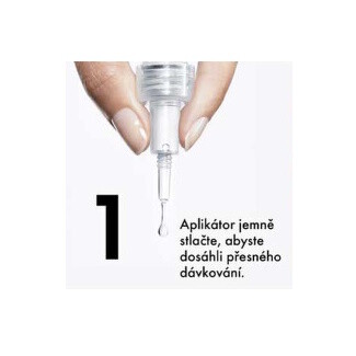 Aplikátor jemně stlačte, abyste dosáhli přesného dávkování.