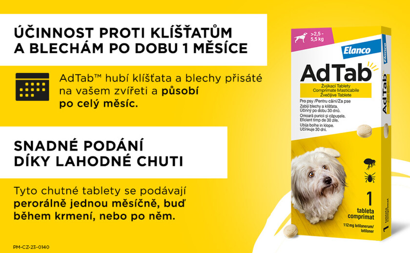 AdTab 12mg žvýkací tablety pro kočky benu