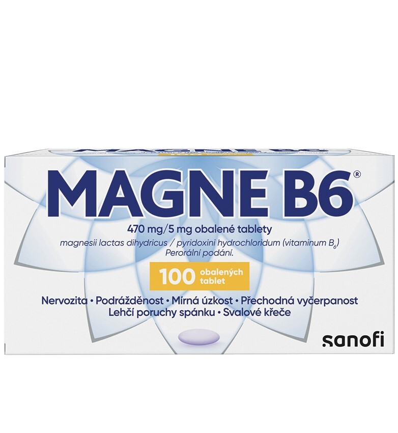 Magne B6 470 mg/5mg obalované tablety (volněprodejný lék)