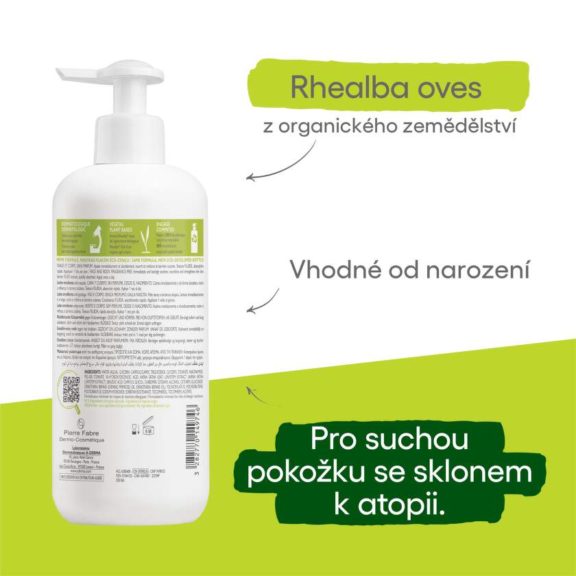 Aderma_exomega-control_lait-emollient-přírodní zvláčňující péče