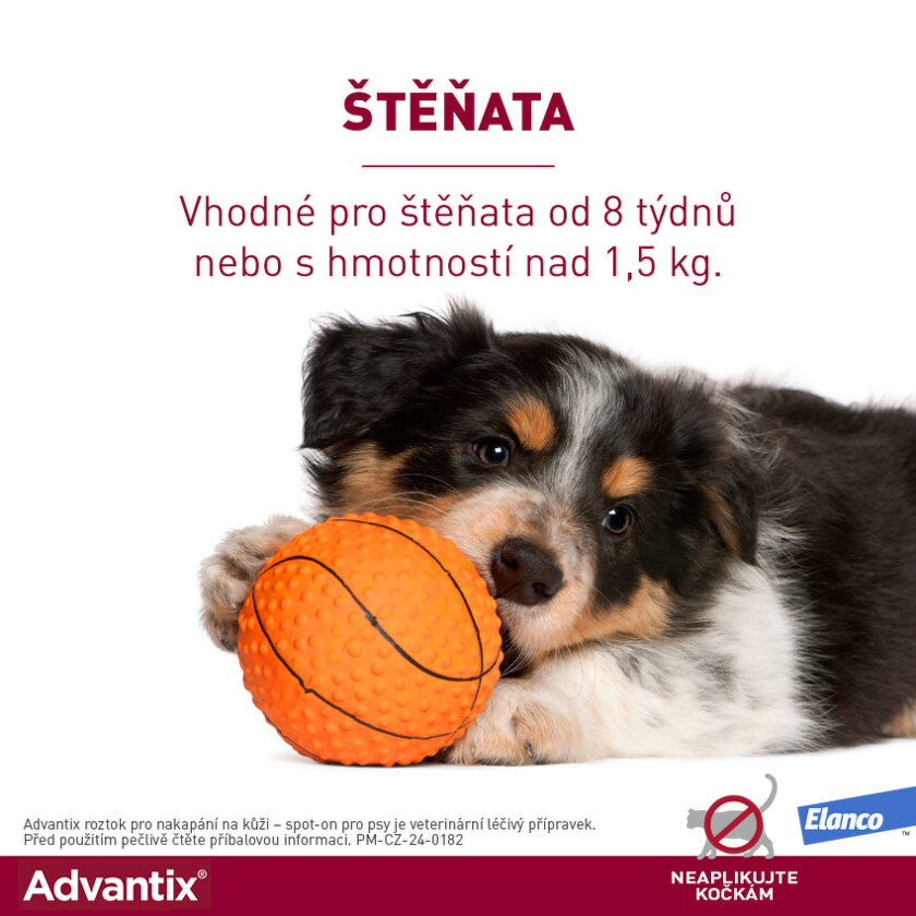 Advantix pro psy 4-10kg spot-on vhodný pro štěňata od 7. týdne věku