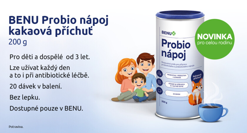 BENU Probio nápoj kakaová příchuť 200g