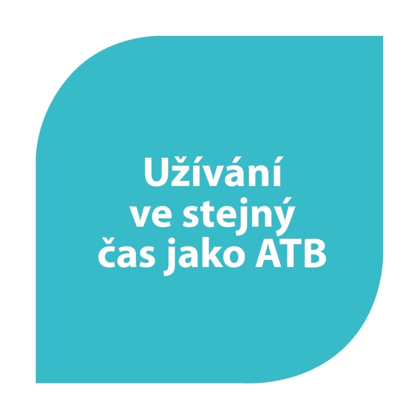 Enterol_miniobrazek_ctverec_tyrkis_Utivani ve stejny cas jako ATB