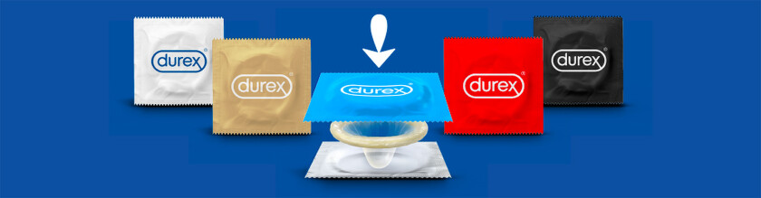 Logo durex = spodek kondomu