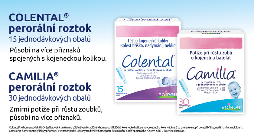 Homeopatické léčivé přípravky Colental a Camilia