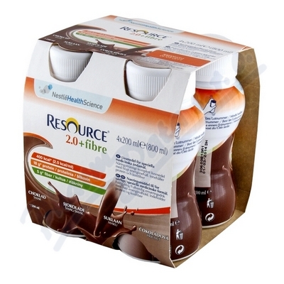 RESOURCE 2,0 KCAL FIBRE ČOKOLÁDOVÝ perorální roztok 4X200ML