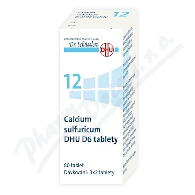 CALCIUM SULFURICUM DHU D6(D12) neobalené tablety 80