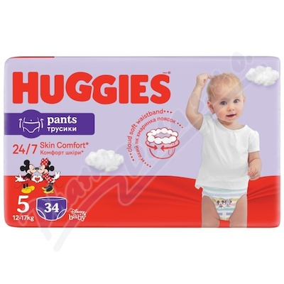 HUGGIES Pants Jumbo 5 12-17kg 34ks + dárek Pouzdro na vlhčené obrousky Huggies zdarma