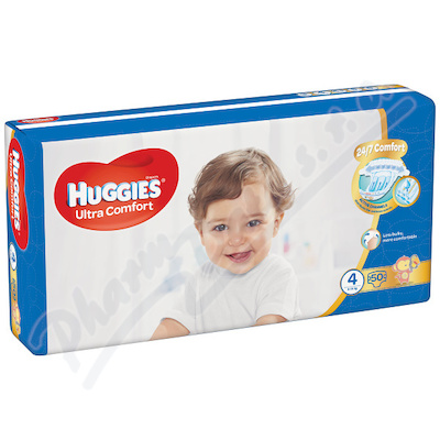 HUGGIES Ultra Comfort Jumbo vel.4 8-14kg 50ks + dárek Pouzdro na vlhčené obrousky Huggies zdarma