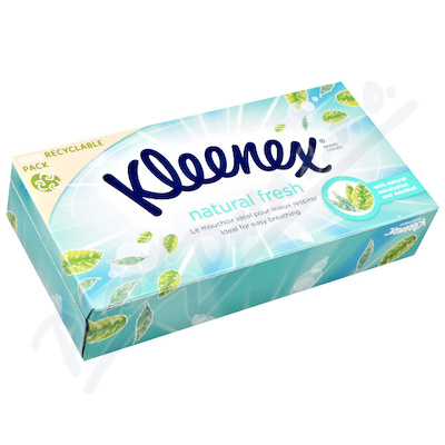 KLEENEX Kapesníky papírové Balsam+Menthol Box 72ks + dárek DAREK - skládací deštník Kleenex zdarma