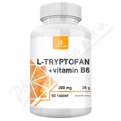 Allnature L-tryptofan + vit.B6 200mg/2.5mg tbl.60