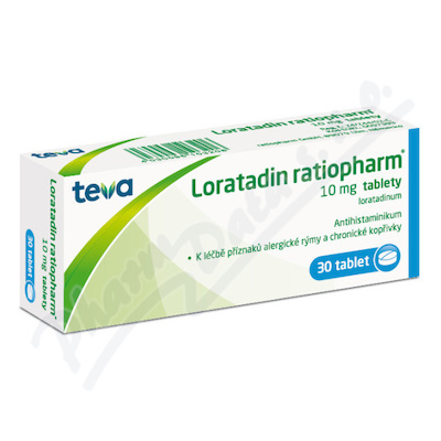 LORATADIN RATIOPHARM 10MG neobalené tablety 30