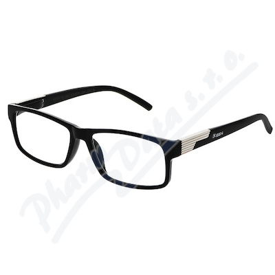 Brýle čtecí +1.00 černé s kovovým doplňkem FLEX 