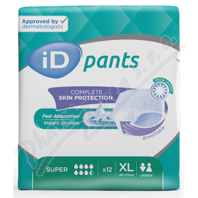 ID PANTS X-LARGE SUPER N9 KALHOTKY ABSORPČNÍ NAVLÉKACÍ, BOKY 130-170CM,2 090