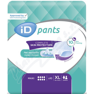 ID PANTS X-LARGE MAXI N10 KALHOTKY ABSORPČNÍ NAVLÉKACÍ, BOKY 130-170CM,2 550