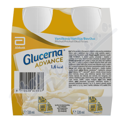 GLUCERNA ADVANCE 1,6 KCAL VANILKOVÁ PŘÍCHUŤ perorální roztok 4X220ML