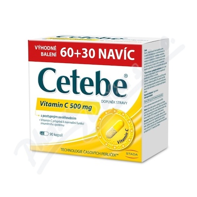 Cetebe Vitamin C 500mg cps.60+30