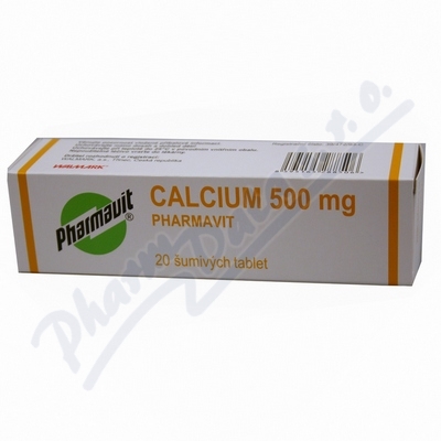CALCIUM 500 MG PHARMAVIT 500MG šumivá tableta 20